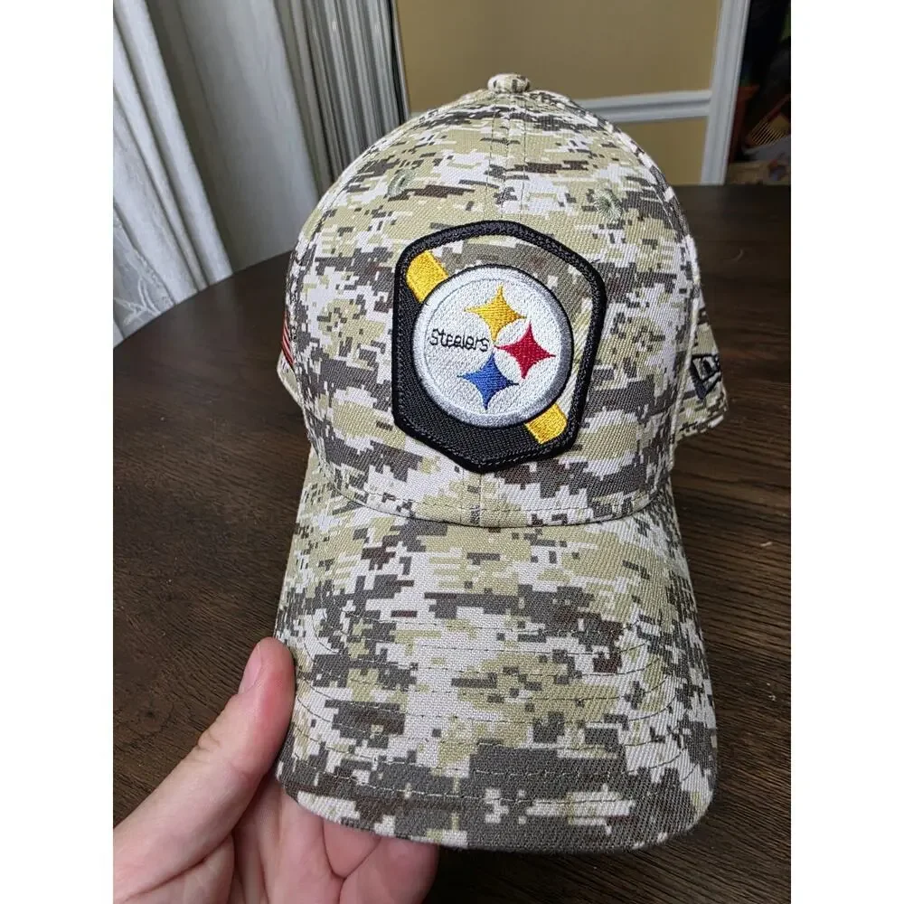 Pittsburgh Steelers New Era‎ 9Twenty Camo WOMEN'S Adjustable Hat Cap EUC CLEAN